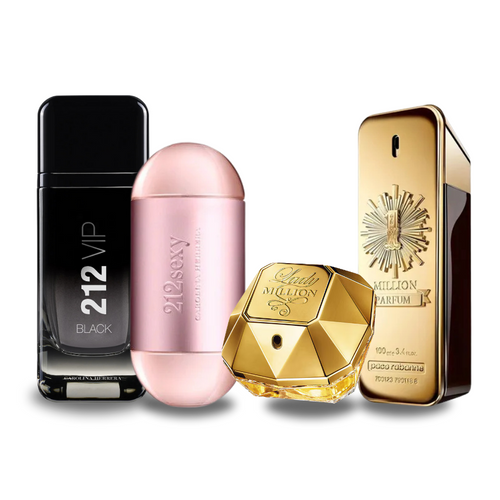 Achetez 2 Recevez 4 - Lady Million | 212 VIP Sexy | 1 Million | 212 VIP Black - EAU de Parfum 100ml