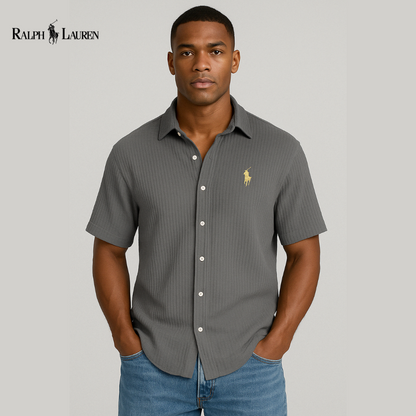 Urbanoval® | Textured RL button-up shirt